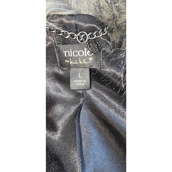Nicole Miller Women's Wild & Wooley Open Front Faux Fur Vest Size Large - Picture 4 of 4